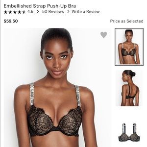 Victoria’s Secret Push Up Bra (Embellished Straps)